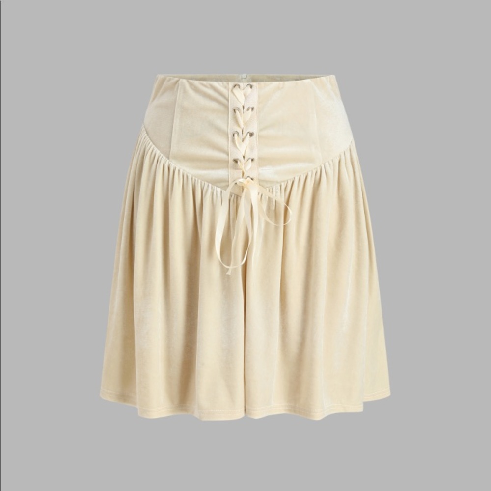 Cider Velvet Knotted Skirt